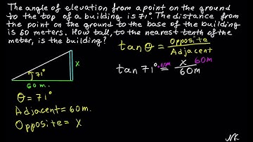 Using trig to calculate height of a building