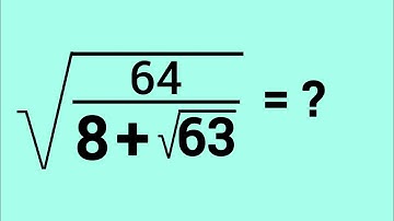 France | Maths olympiad Radical Problem |