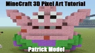 MineCraft 3D Pixel Art Tutorial - Patrick Model