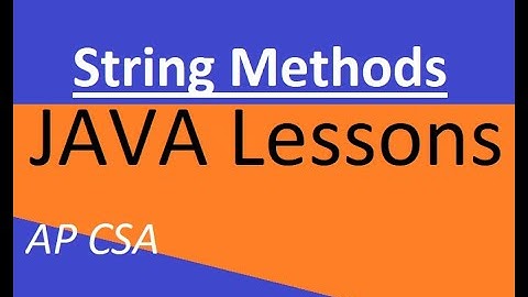 AP CSA Unit 2 String Methods