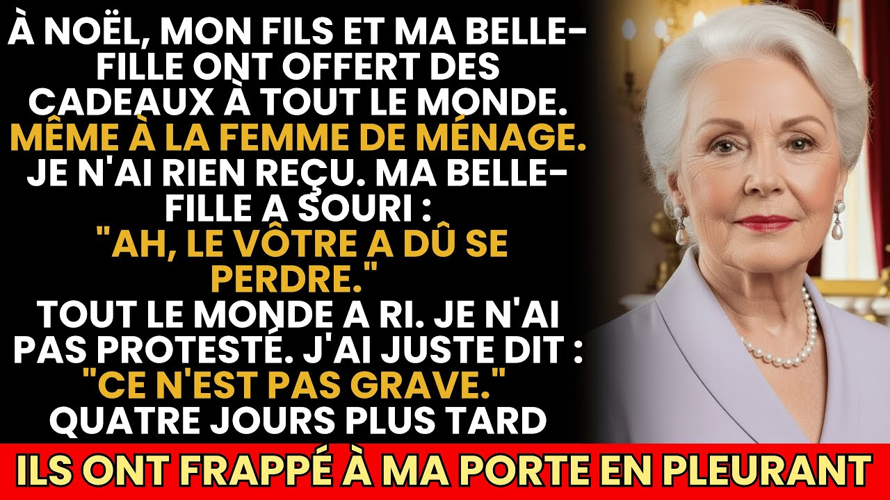 À Noël Mon Fils Offrit Des Cadeaux À Tous. 