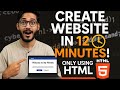 Create a Website in Just 12 Minutes Using Pure HTML | Beginner-Friendly Tutorial