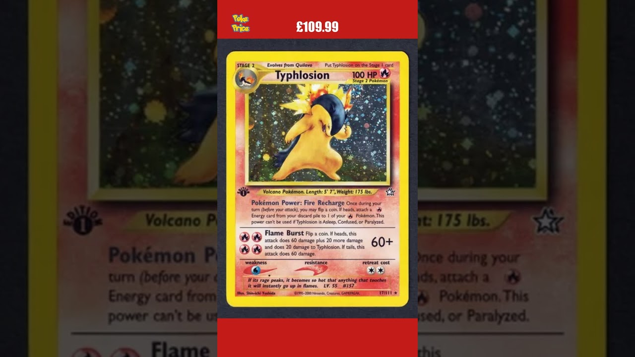 Typhlosion 17/111 1st Edition Neo Genesis Rare Holo Pokemon Card - MP