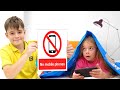 Anabella and Bogdan School Rules for Kids to Follow | No Phone