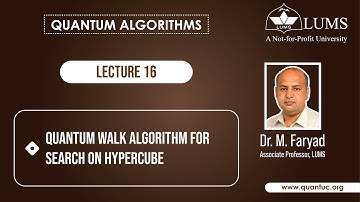 Lecture 16: Quantum Walk Algorithm for Search on Hypercube