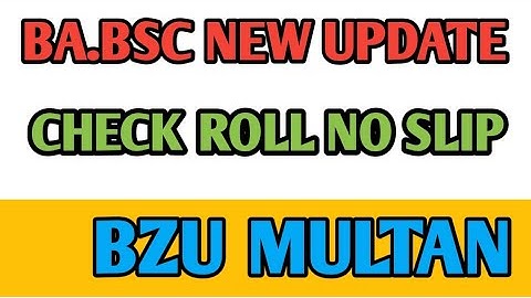 Roll No Slip Ba Bsc Bzu || ba bsc bzu multan announce roll no slip || ada ads roll no slip