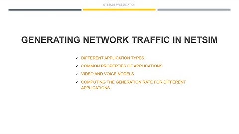 Generating Network Traffic in NetSim