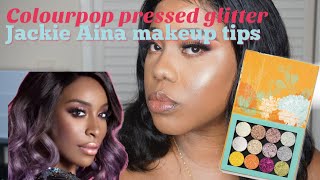 Trying Colourpop's Pressed Glitters| Jackie Aina makep tips