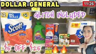 Dollar General All Digital $5 off $25 Scenarios For 11\/26