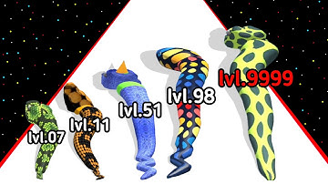 (2024) Snake Run Merge & Evolve Level Up Snake Run Eat Little Snake Part -2 Gameplay New Update