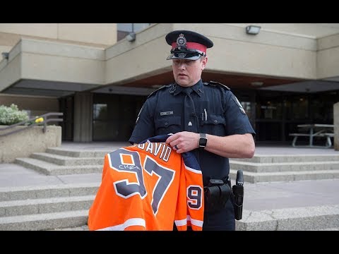 kid throws mcdavid jersey