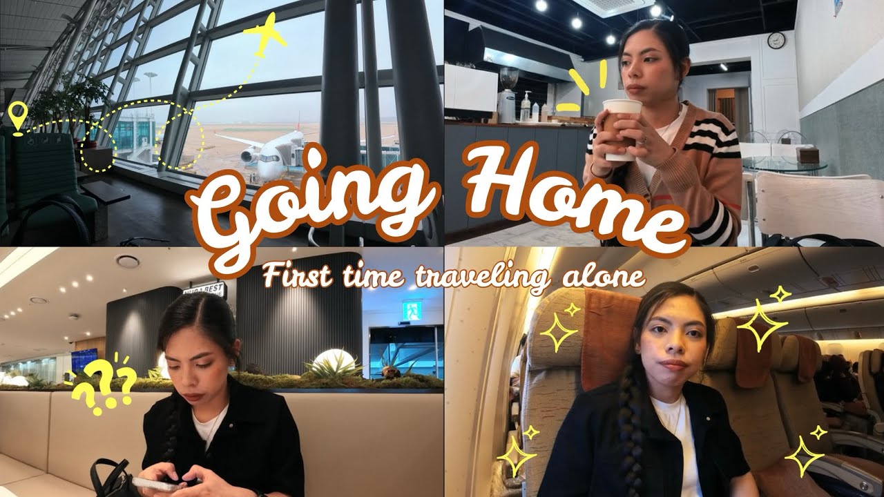 Going home to Philippines! 🇵🇭First solo international flight + Self Check-in and Bag Drop Guide ✨