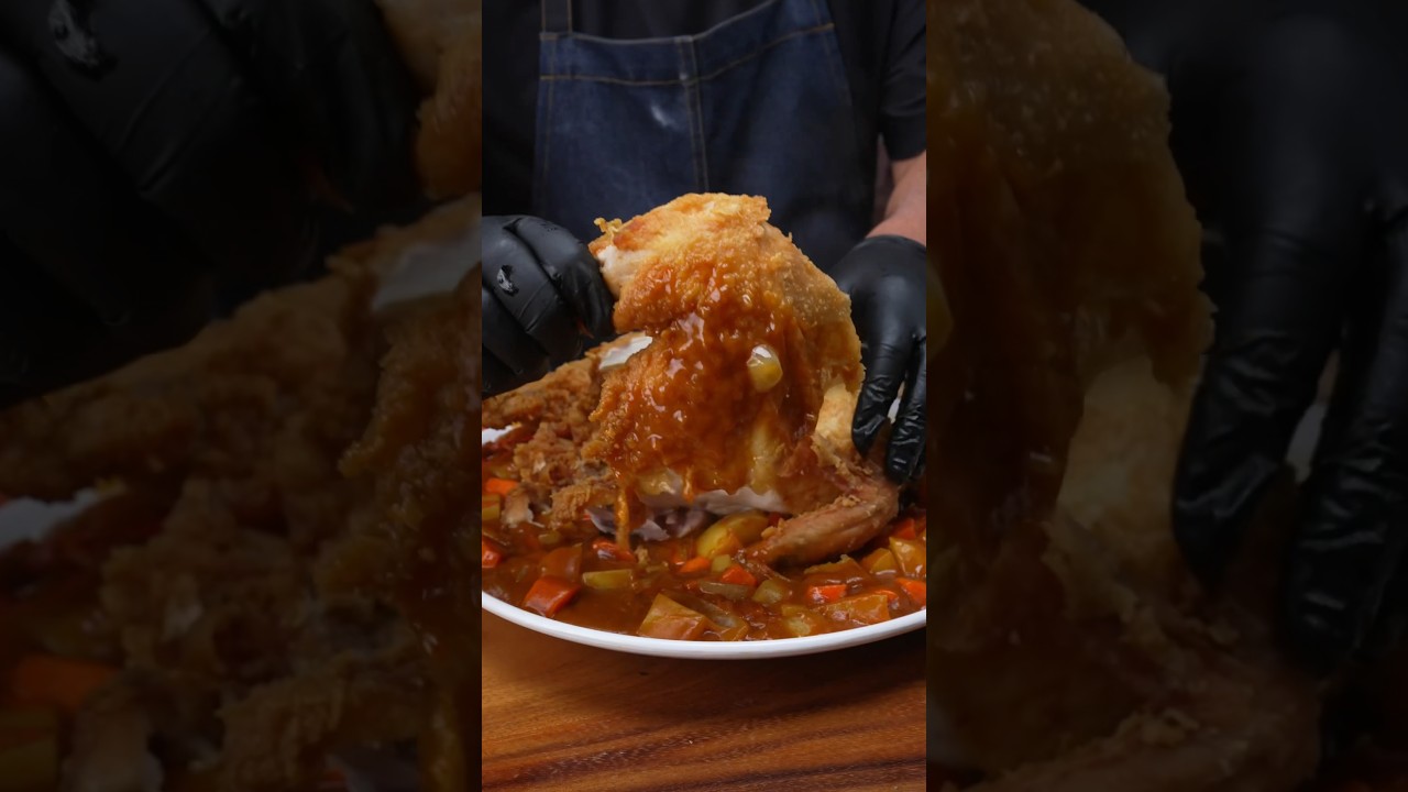 กะหรี่ไก่ทอดทั้งตัว #asmr #shorts