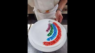 Large Circle Decoration Painting Process Learning to Paint from Scratch