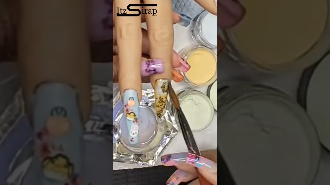 Easter Acrylic Nails | Encapsulated Easter Bunny Rabbits, Carrots, and Chick Nails Pt. 3 | Itz Sirap