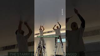 Starry sky ceiling in your house #stretchceiling #srlight #ceilingideas #ceilingdesign