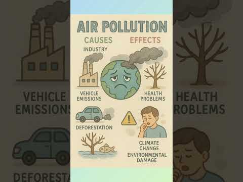 پوستر آلودگی هوا ایده آسان و خلاقانه برای تکالیف تعطیلات آگاهی از آلودگی هوا پوستر
