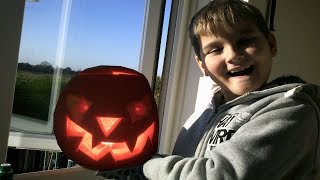 SMASHING PUMPKIN!!! SMASHING UP OUR NOW ROTTEN HALLOWEEN PUMPKIN