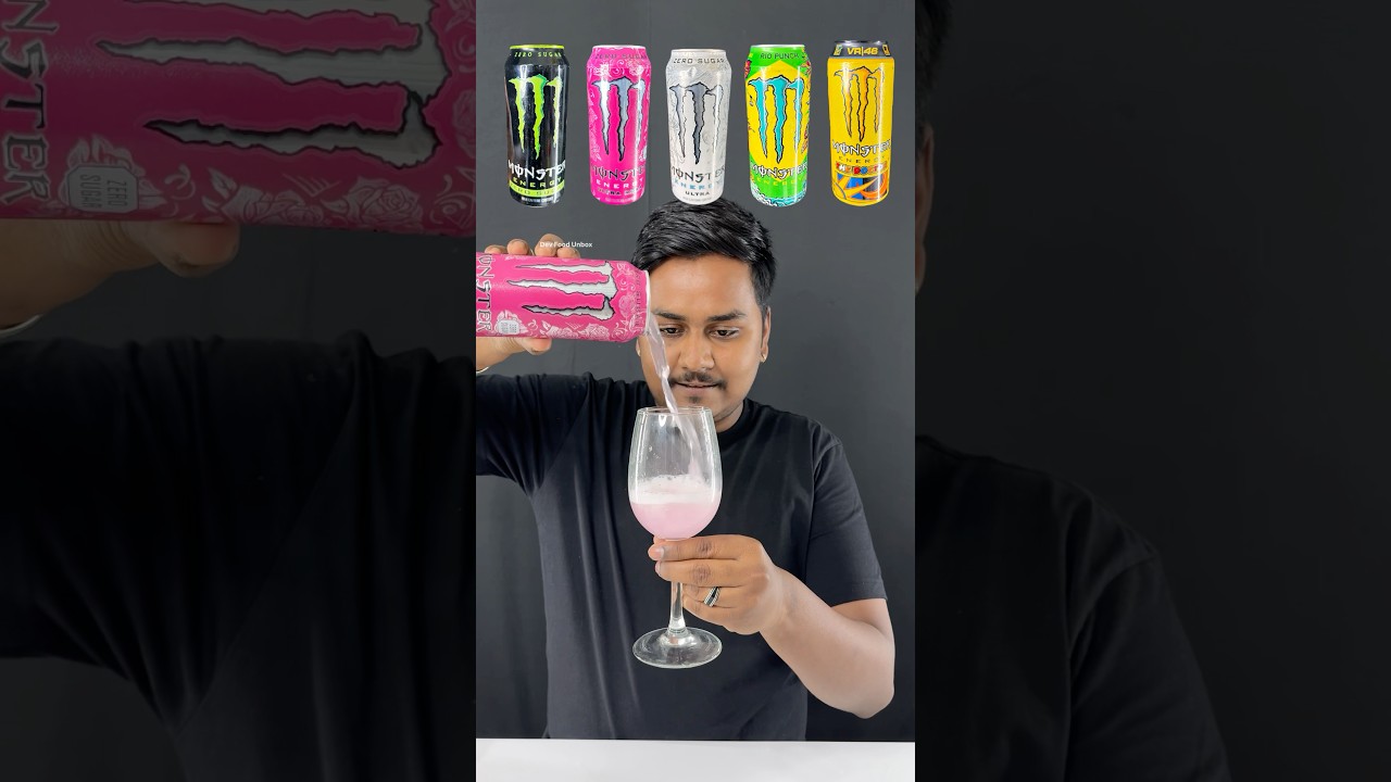 Trying 5 Different Monster Energy Drink 🍷 || ASMR 