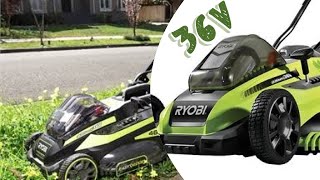 Reviewing the RYOBI 36V Battery Powered Lawn Mower for a small grass area