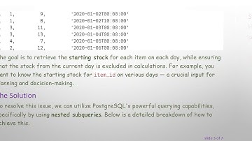 Get the Latest Stock Values Before a Specific Date in PostgreSQL