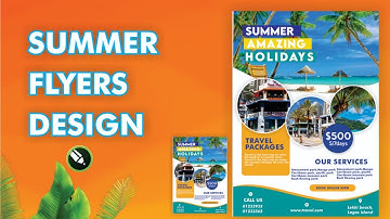 How to create a simple summer holiday flyers Design#coreldraw #Timigraphics