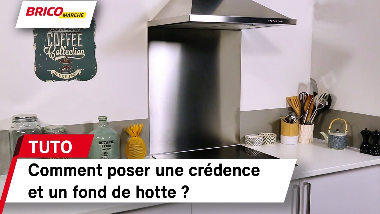 Crédence cuisine fond de hotte verre brillant - Gris - Hauteur