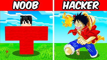 NOOB VS HACKER: ONE PIECE LUFFY Build Challenge