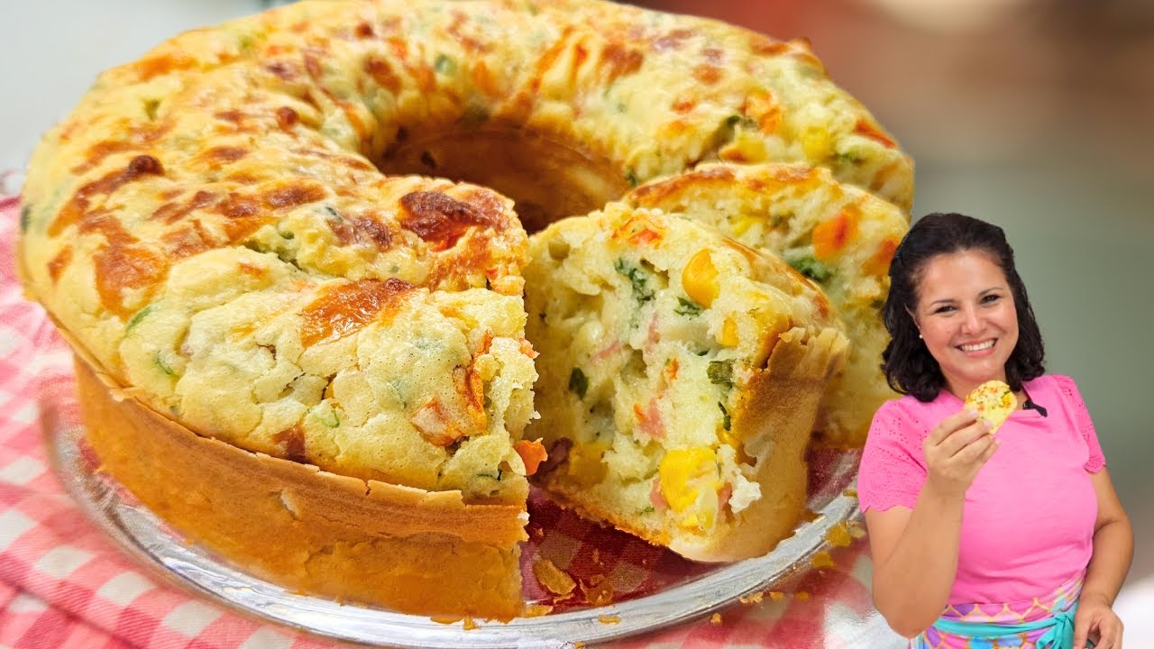 UMA DELÍCIA PARA O LANCHE! BOLO SALGADO RÁPIDO