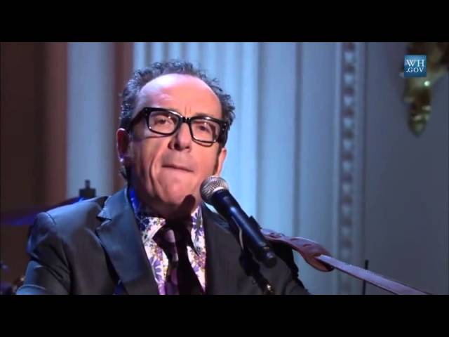 Elvis Costello Plays Penny Lane for Sir Paul at the White House class=