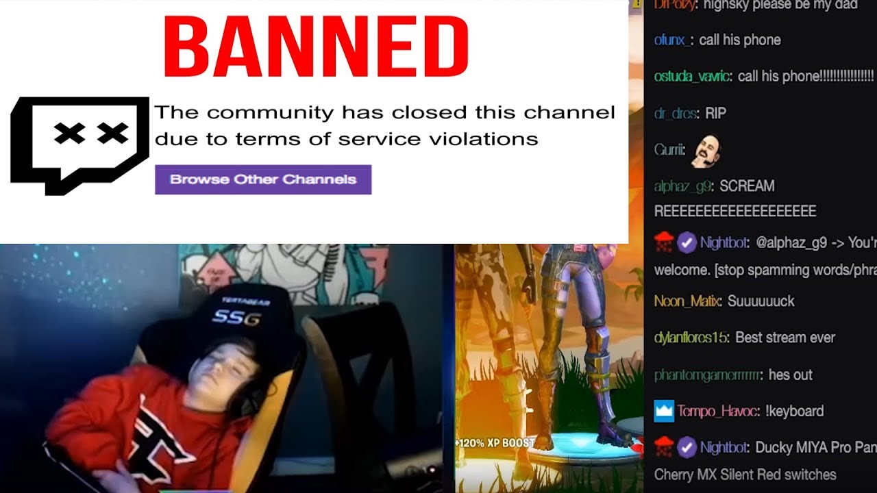 FAZE HIGHSKY MIGHT GET BANNED ON TWITCH AFTER FALL ASLEEP LIVE WITH 2000 VIEWERS!!