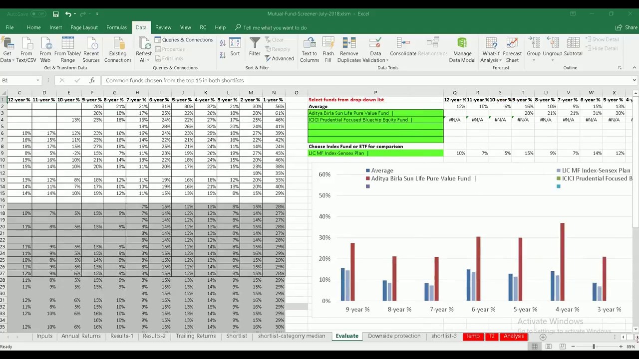How to use freefincal mutual fund screener version 7 - YouTube