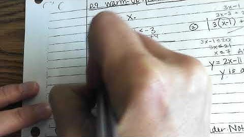 9/19 Adv PreCalculus Absolute Values & Inequalities