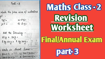 Maths Revision for final exam Class-2  part-3