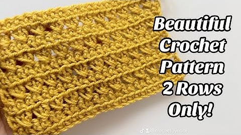 BEAUTIFUL CROCHET PATTERN - 2 ROWS  Easy Step by step Tutorial for Blankets & More US Terms