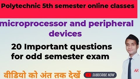 Microprocessor And Peripheral Devices//20 Important Question
