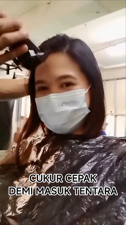 CEWEK CANTIK INI RELA DICUKUR CEPAK DEMI MASUK TENTARA ( Army Girk Buzzcut ) #cepak #buzzcut