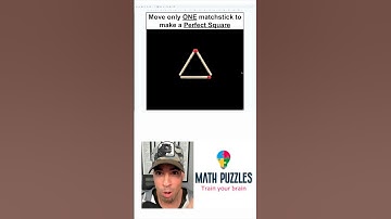 Move Only ONE Matchstick To Make A Perfect Square #math #mathpuzzles #brainteasers