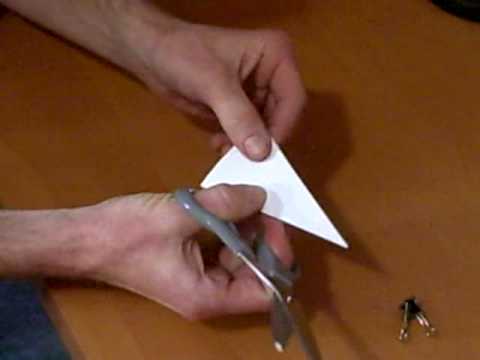 How to cut a paper snowflake