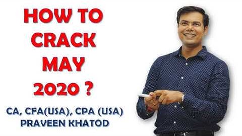 Guidance Video SCM & PE [COST NEW Syllabus] May/Nov 2020 by CA, CFA(USA), CPA(USA) Praveen Khatod