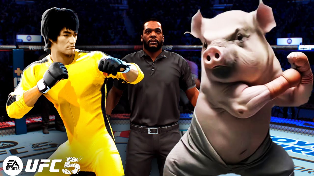UFC 5 | Bruce Lee vs. Pig Super Fighter (EA Sports UFC 5) - YouTube