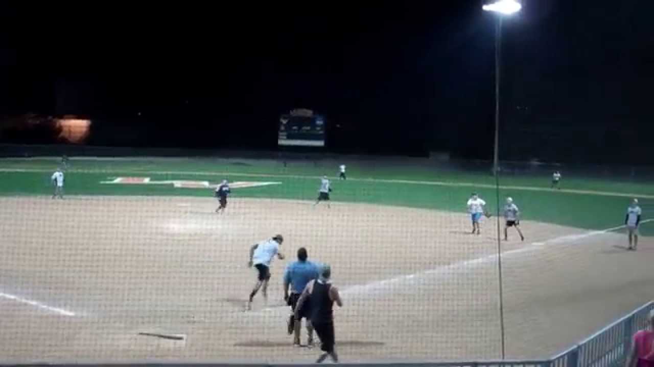 Luc R Dropped Out For Interference 1 Game 3 FBC Softball 2015 YouTube