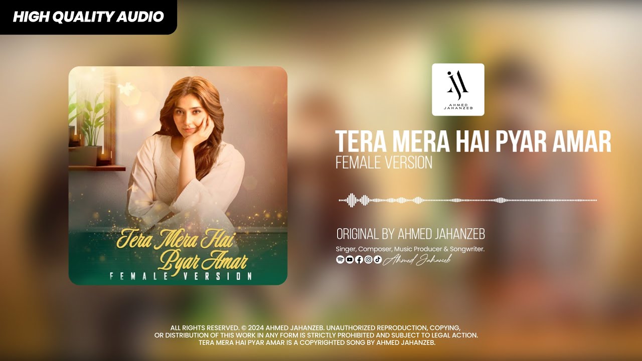 TERA MERA HAI PYAR AMAR Female Version   Ishq Murshid OST Singer Fabiha Hashmi