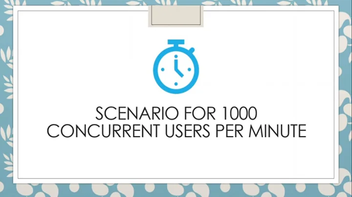 Scenario for 1000 Concurrent Users Per Minute (Jmeter)