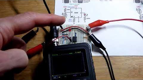 Oscilloscope 555 Nightlight Reset Pin Low Side LDR Voltage Divider Measured