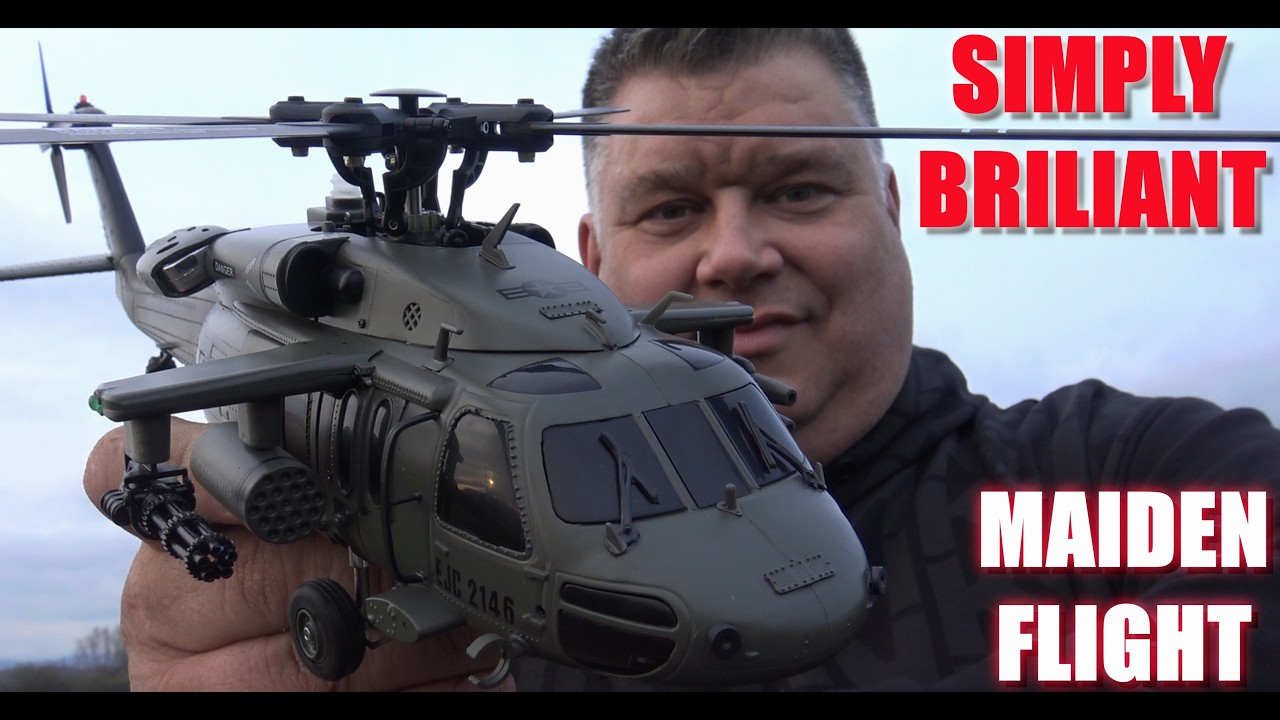 Eachine E200 EXP UH-60 BLACK HAWK RTF RC Helicopter Grey MAIDEN