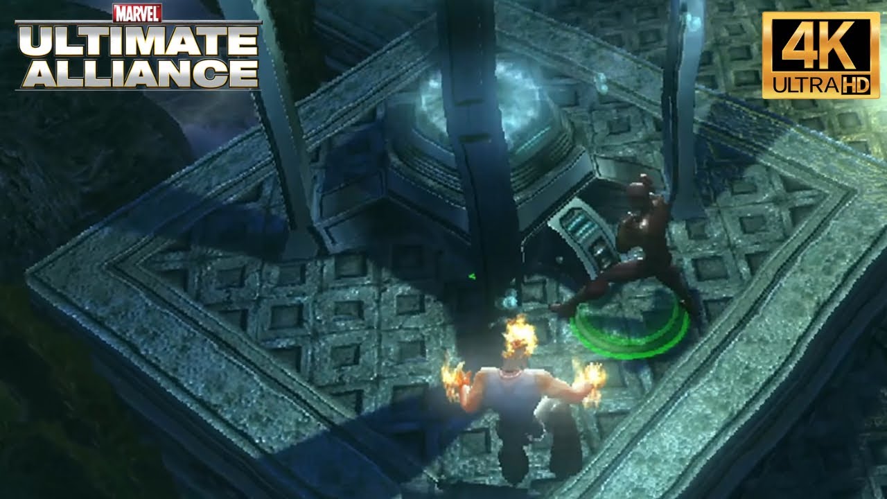 Spider-Man And The Human Torch Destroy Sonic Emitters - Marvel Ultimate Alliance (4K)