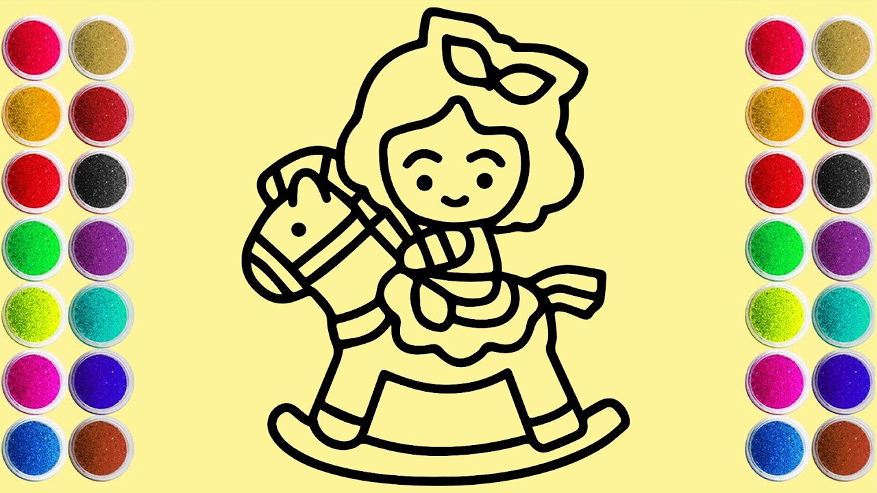 Relax and enjoy this satisfying sand painting of cute horse | easy step by step tutorial