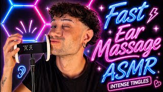 ASMR Fast Ear Massage with Echo👂Tingly Ear Sounds ⚠️ (3Dio Binaural) | Oscar Crush ASMR