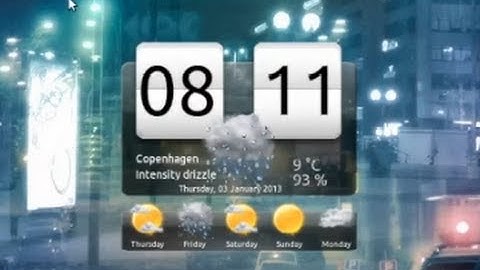 HTC Weather Widget - Ubuntu 12.10
